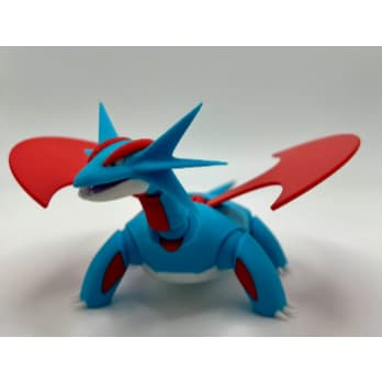 Pokémon Salamence Articulado Multicolor 15cm e 25cm – Modelo Normal e Shiny | Impressão 3D em PLA | Colecionável Geek