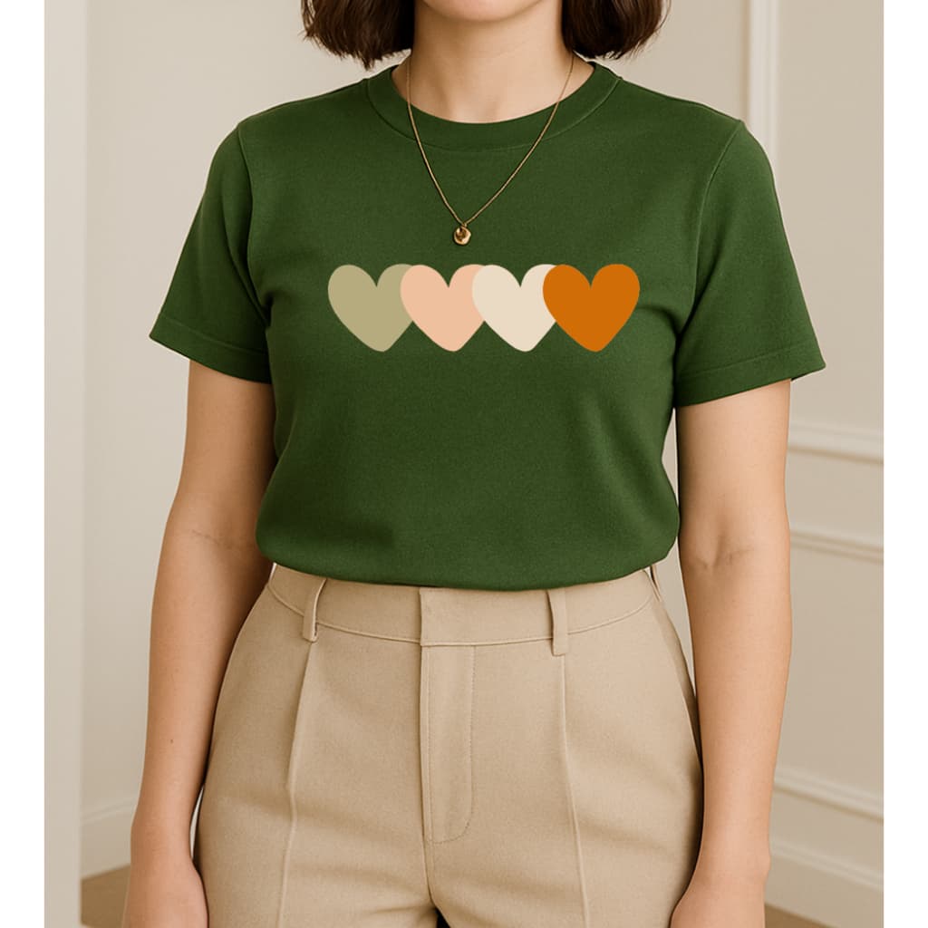 Camiseta T shirt Feminina Manga Curta De Algodão