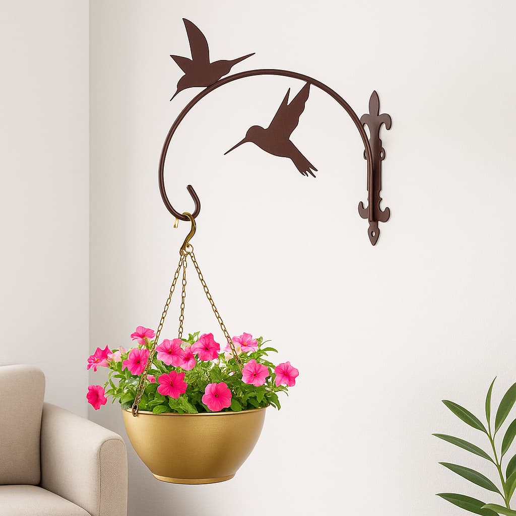 Suporte Em Aço Fixo Em Parede Gancho  Organizador De Quintal Jardim Área Externa - BEIJA-FLOR