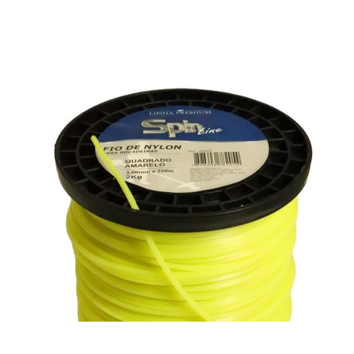 Bobina Fio Nylon Roçadeira 3mm Quadrado Super Resistente