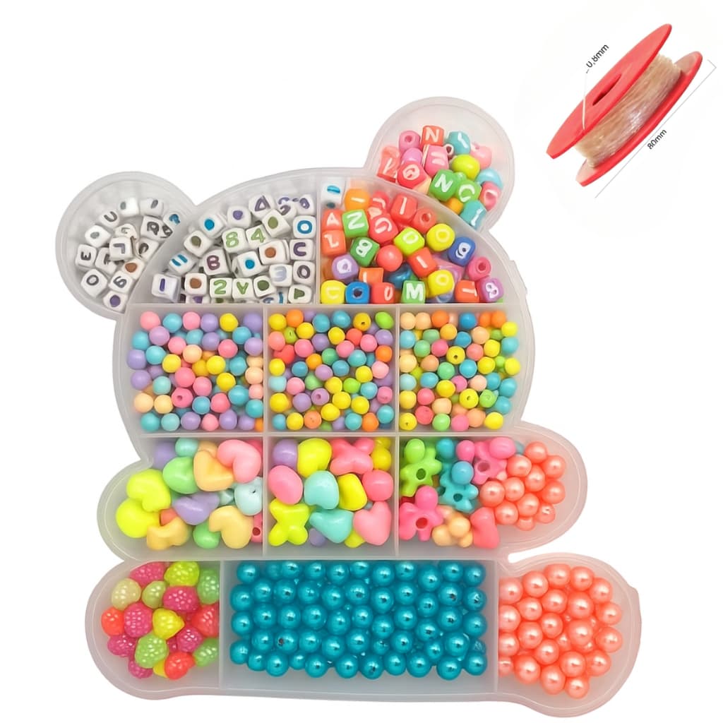 Maleta Infantil Estojo Silicone Micangas de fazer Pulseiras Miçangas Colares Presente Stitch Labubu