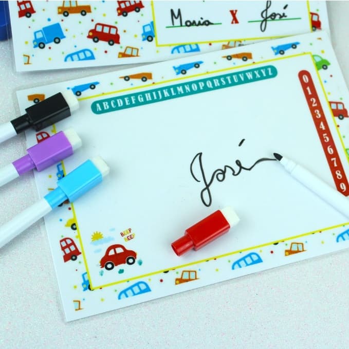 Lembrancinhas Festa Infantil Lousinha Quadro Branco Jogo da Velha tema Carrinhos - Envio Já