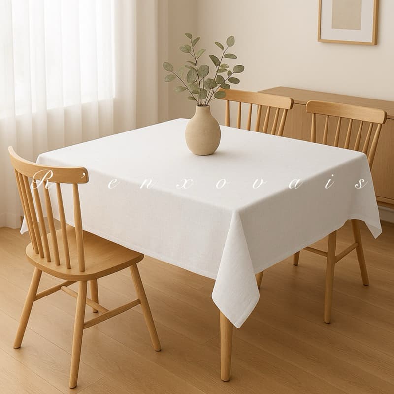 Toalha de Mesa 1,40x1,40m para 4 Lugares – Linho Voil Cozinha