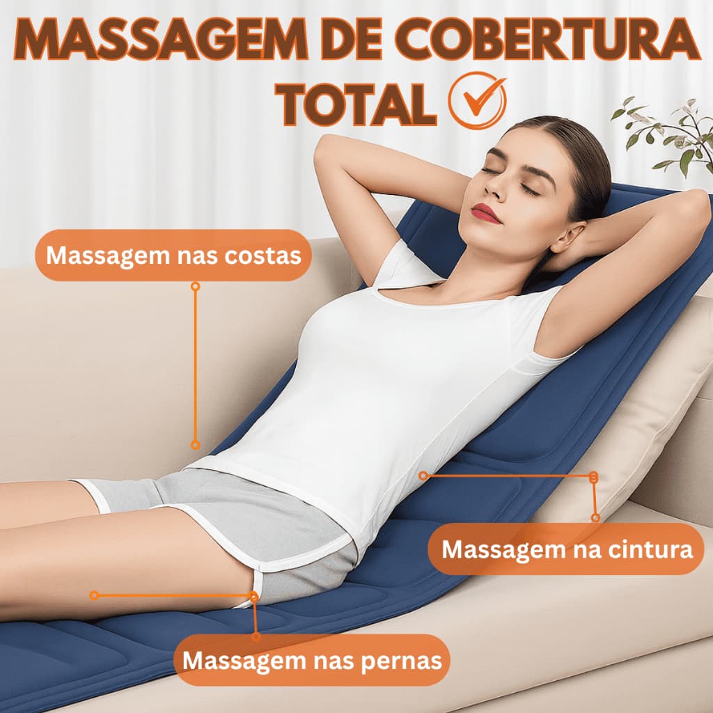 Colchonete Esteira Massageadora Corpo Inteiro C/ Aquecimento