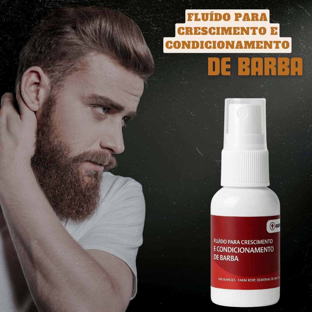 Tônico Sérum Fluído Fortalecedor Crescimento de Barba - 30 ML