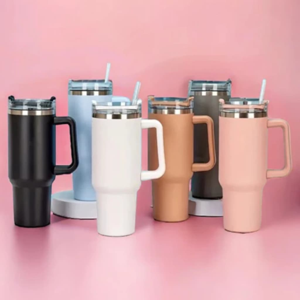 Copo Caneca Térmica 1200 ML com Canudo Copo Da Virgínia Garrafa de Àgua