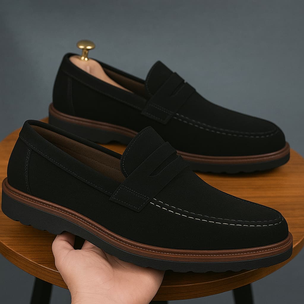 Loafer mocassim Oxford Em Couro Camurça Legitimo Masculino Sport Fino Brogue Veludo Derby Lançamento