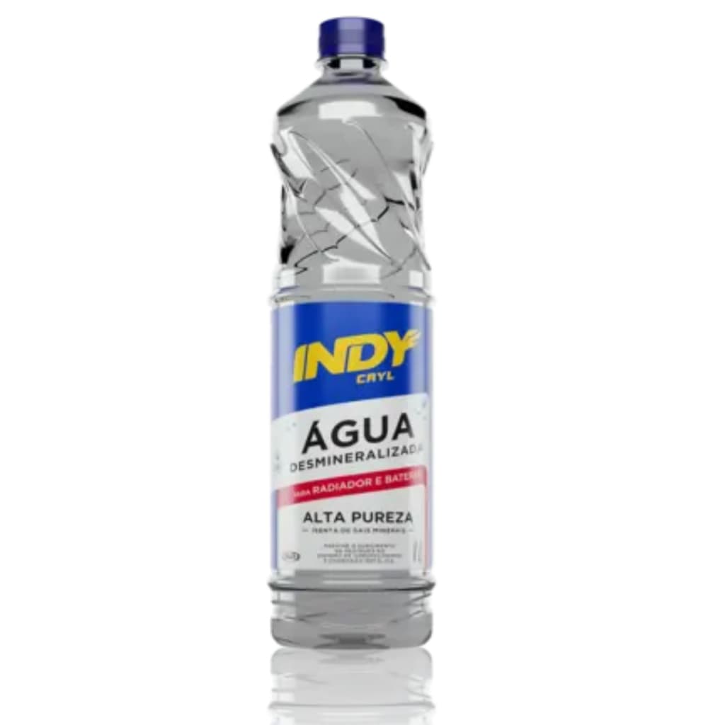 ÁGUA DESMINERALIZADA PARA RADIADOR E BATERIAS 1L- INDY CRYL