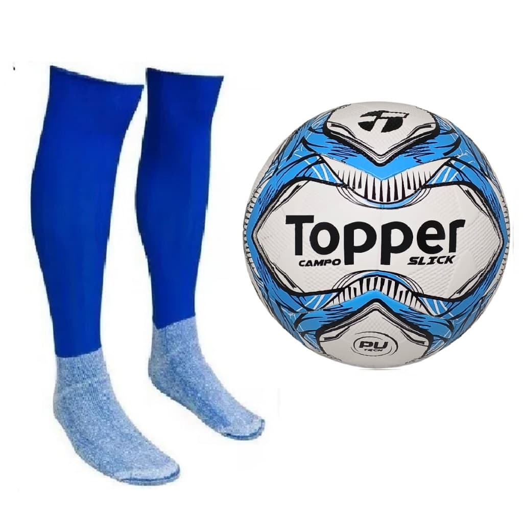 Bola Campo Topper + Meião Esportivo - Tam 38-42