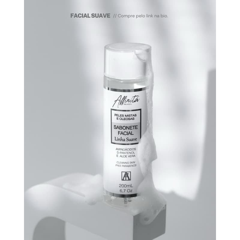 Sabonete Facial Suave 200 ml Limpeza Facial Skincare