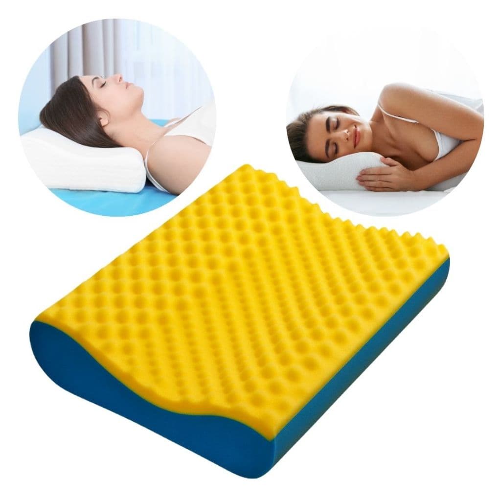 Travesseiro Ortopédico Pillow Cervical Pescoço Ergonômico e Terapêutico Para Coluna Casca Caixa de Ovo