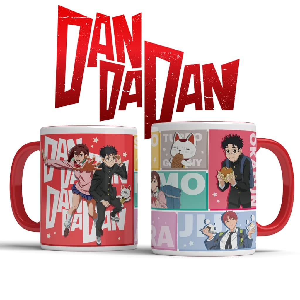 Caneca Anime Dandadan - Okarun - Momo Ayase - Vovó Turbo - Aira Shiratori