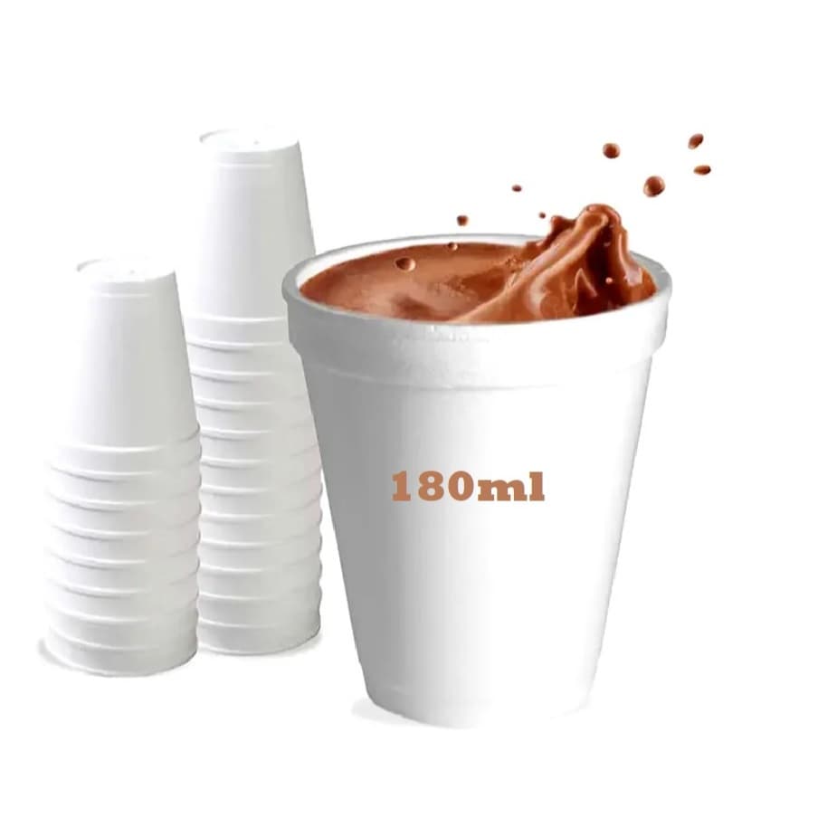 200 Copo de isopor Descartável Térmico Bebidas Quentes 180ml