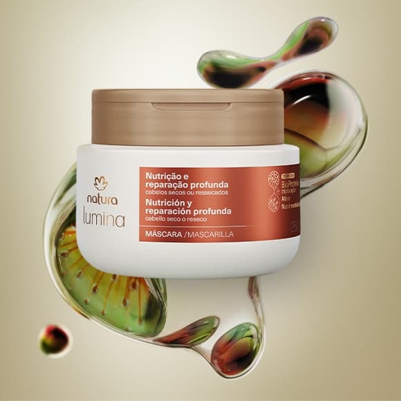 CABELOS SECOS - NUTRIÇÃO e REPARAÇÃO profunda - Máscara Reparadora 250ml LUMINA regular Natura