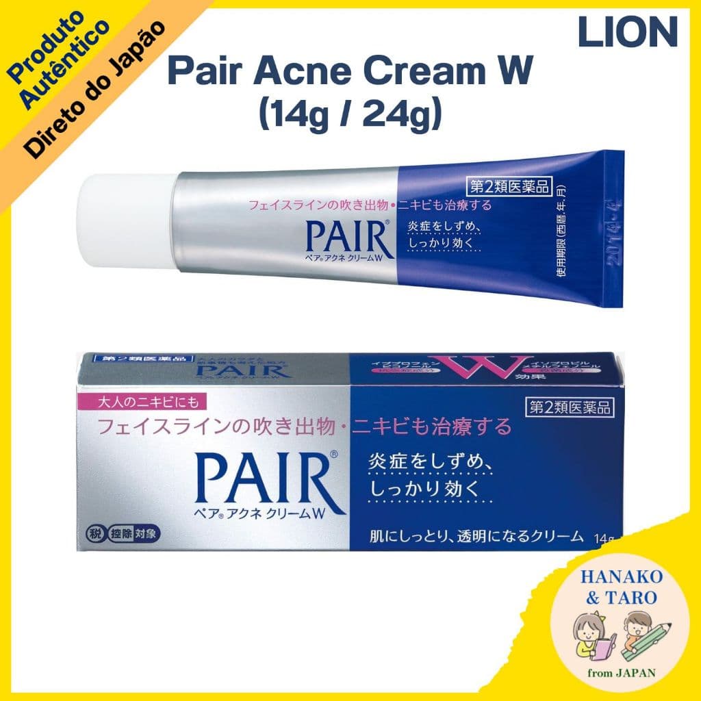[LION] PAIR Acne Cream W Também para acne adulta, Creme que hidrata e desobstrui a pele【Direto do Japão】