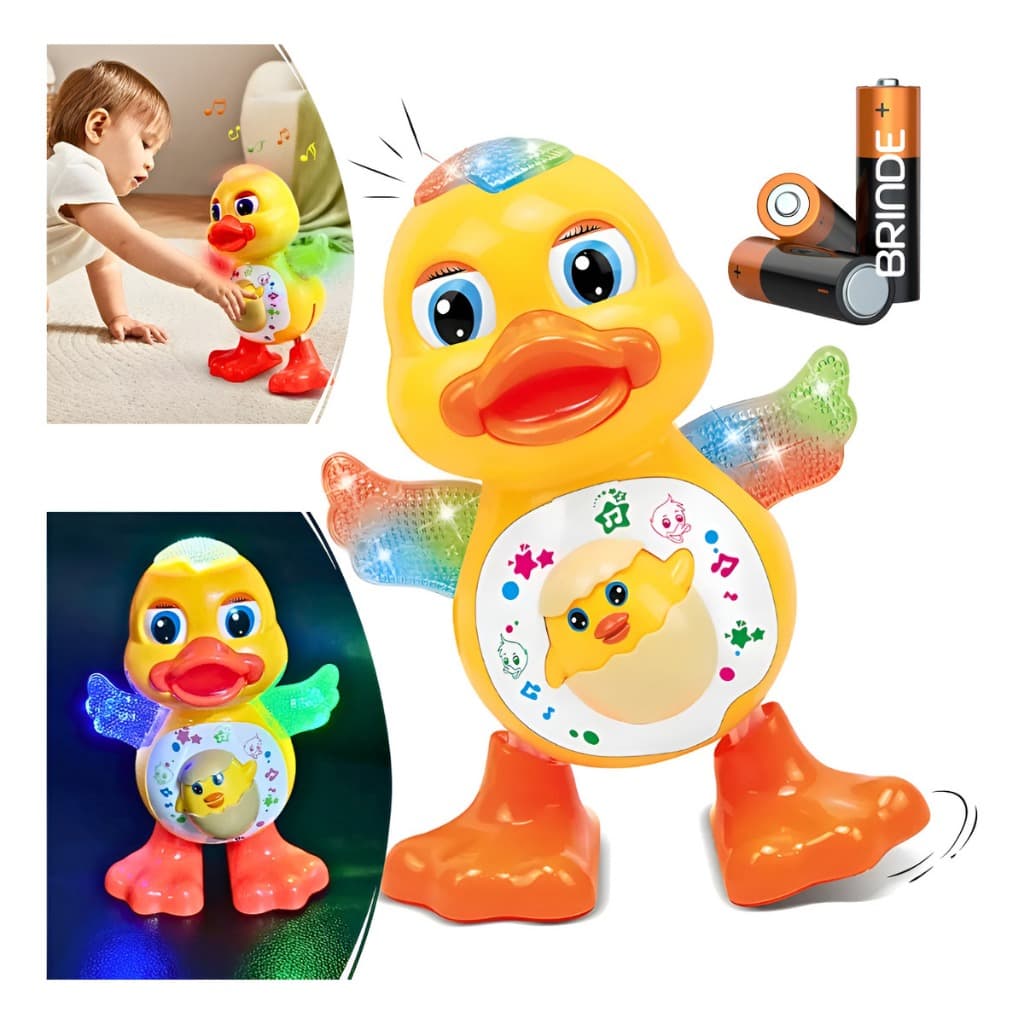 Pato Educativo Pintinho Dançante, Patinho Fujão, Pisca Pisca, brinquedos para bebes, brinquedo bebe