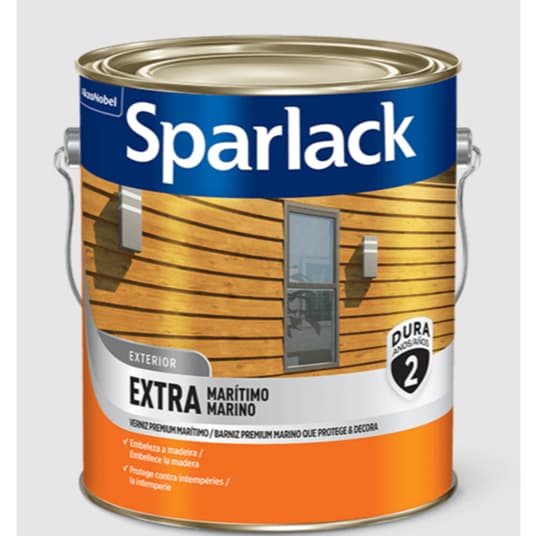 Verniz Sparlack Extra Marítimo Natural Incolor 3,6L Acabamento Acetinado Paredes, Portas e Janelas