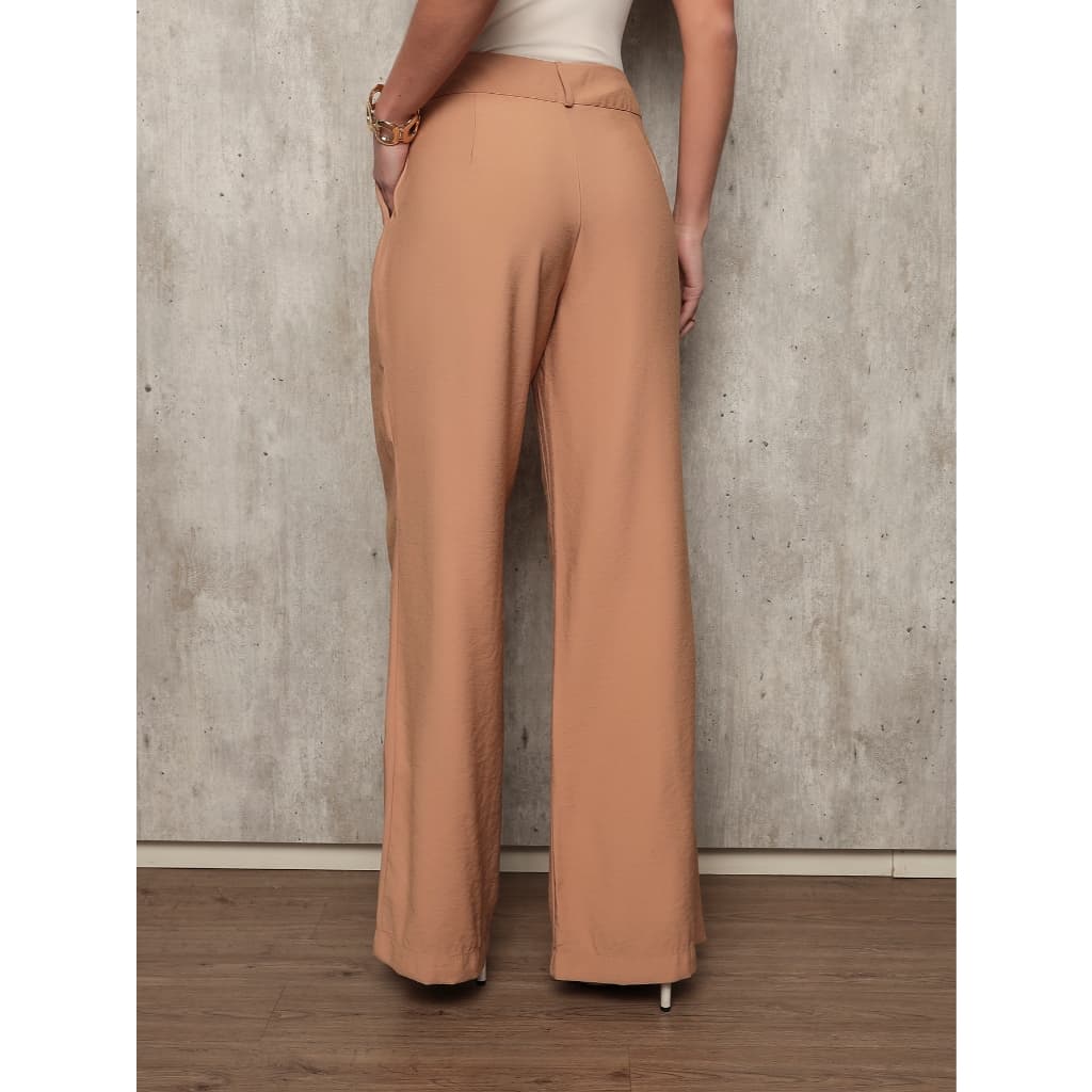 Calca Pantalona Feminina Alfaiataria /Sensorial  Wide Leg com Botão Tendência 2023