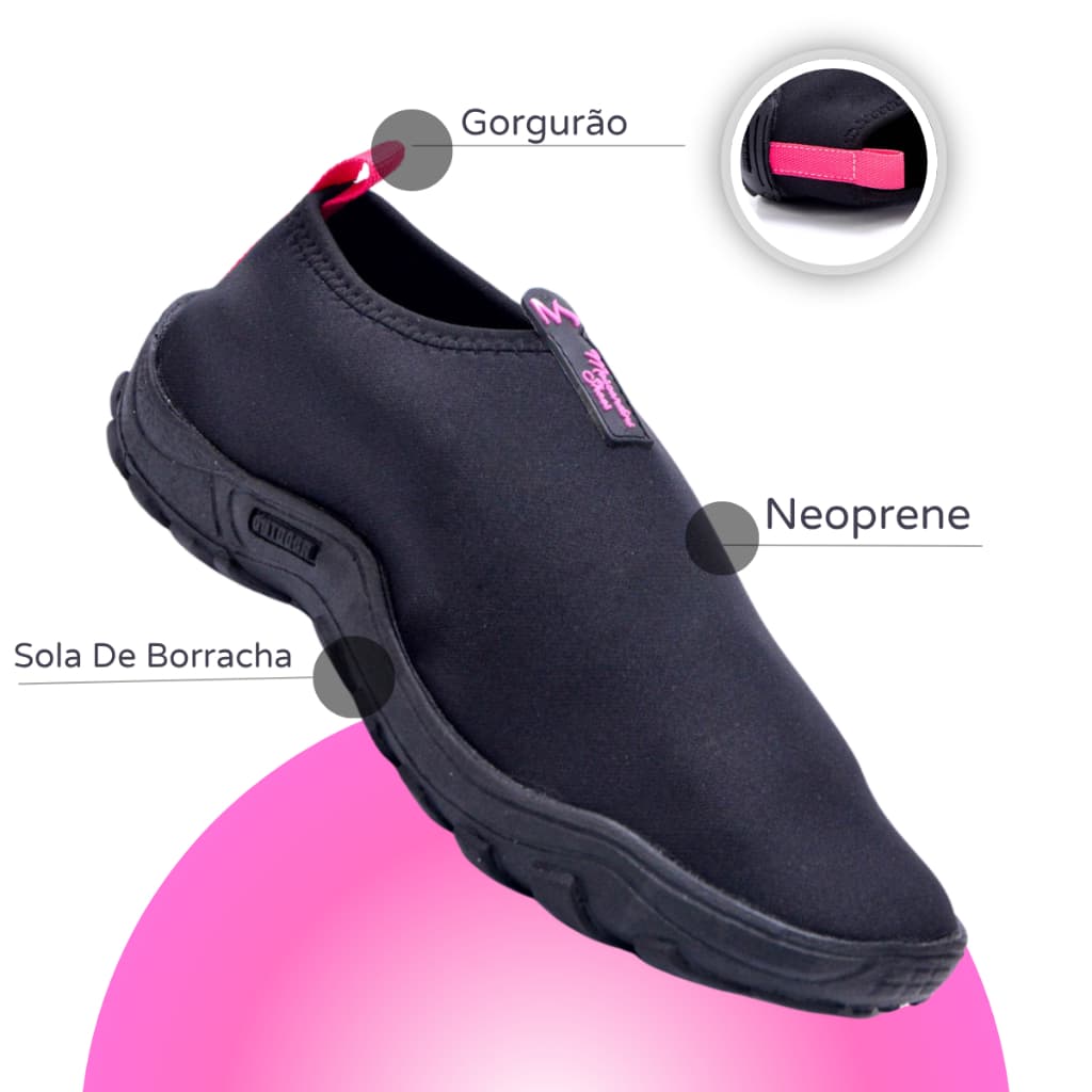 Sapatilha Aquatica Sola Tratorada Antiderrapante Neoprene Secagem Rapida Rios Prais Esportes Trilhas