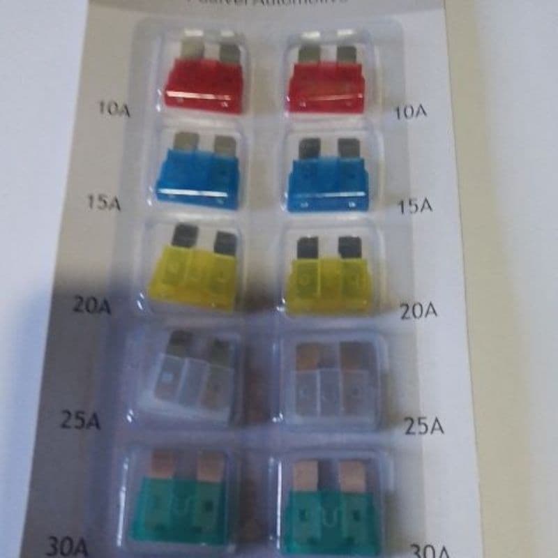 KIT 3 CARTELAS DE FUSÍVEL LAMINA COM 10 UNIDADE*