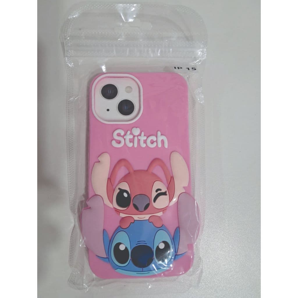 CAPA EMBORRACHADA STITCH PARA CELULAR G55 RM 13C IP 11  IP 15 IP  IP 15 PRO MAX16 IP 16 PRO MAX
