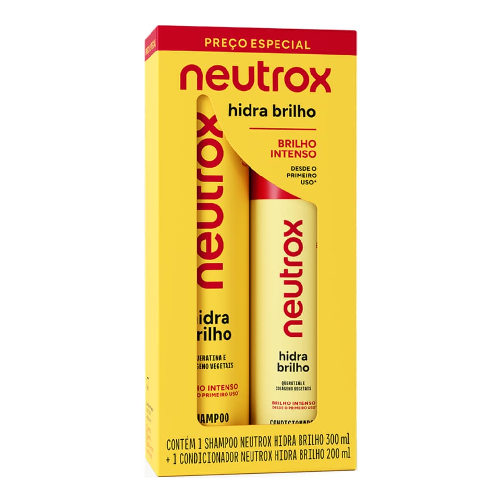 Promopack Neutrox Hidra Brilho Shampoo 300ml e Condicionador 200ml
