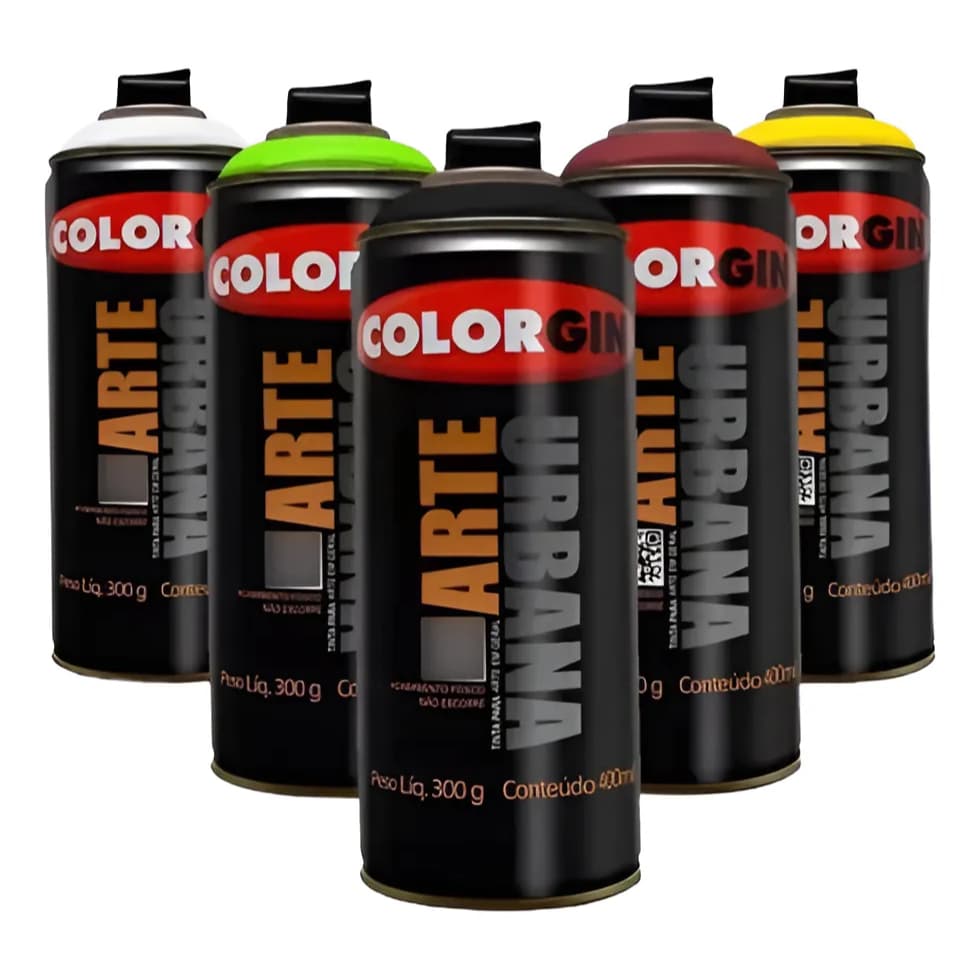 Spray Arte Urbana Graffiti Fosco Seca Rápido 400ml Colorgin - Escolha Sua Cor!