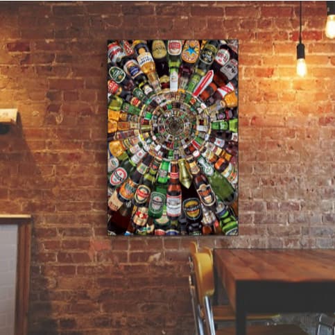 Quadro decorativo 60x40 Bebidas chop Para bares restaurantes arte decoração