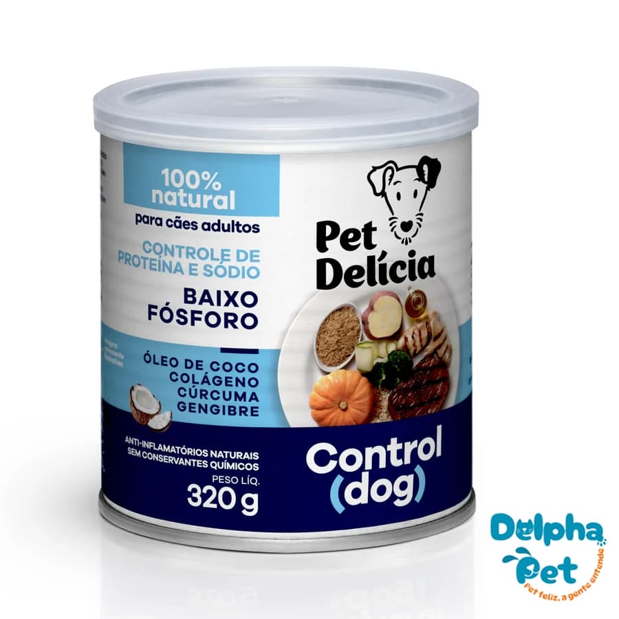 Ração Úmida Natural Para Cães Control 320g Pet Delícia