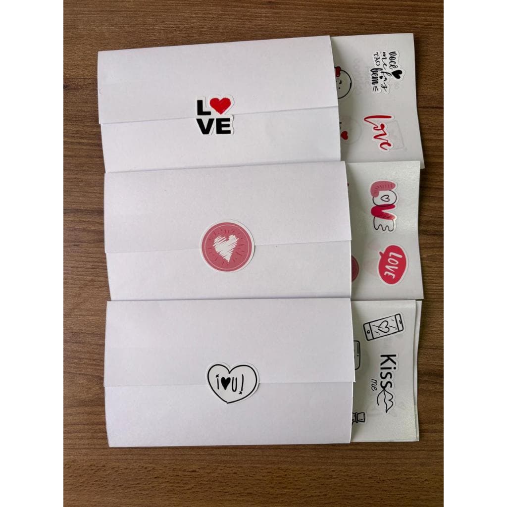 Kit Cartela de adesivos Love