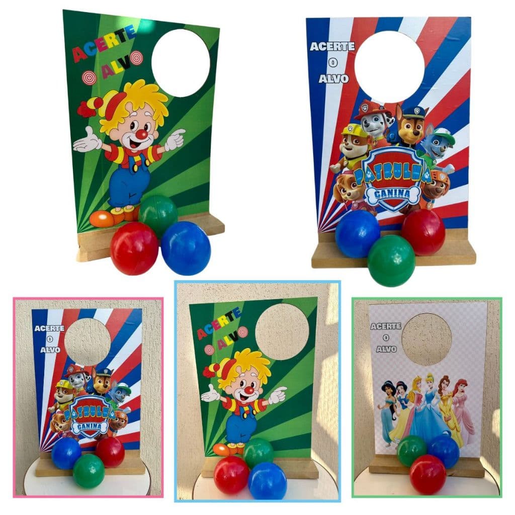 Jogo Acerte o Alvo Boca do Palhaço Brinquedo Educativo Junina Quermesse Decoração