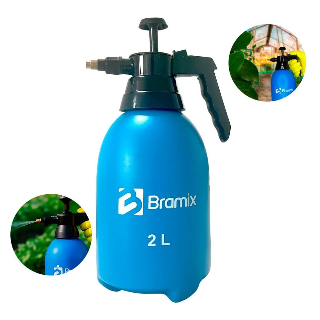 Pulverizador Manual De Pressão Borrifador Bico Ajustável 2 Litros Bramix