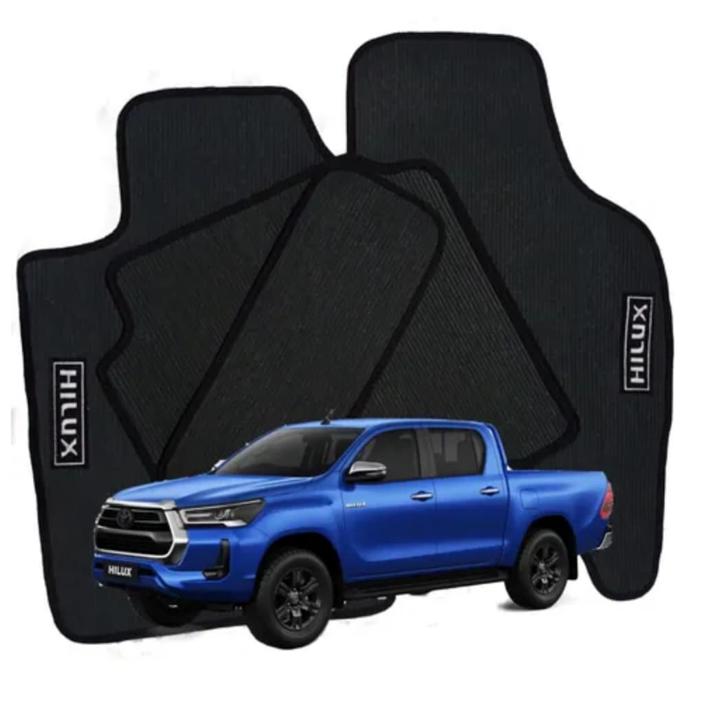 Jogo De Tapete Personalizado Carpete para Carro Hilux Até 2015 Pvc Borracha