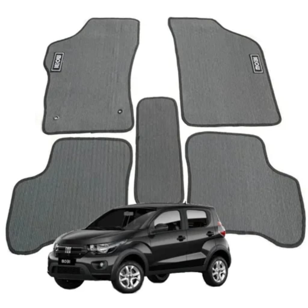 Jogo 5 Peças Tapete Automotivo em Pvc Borracha para Mobi Personalizado