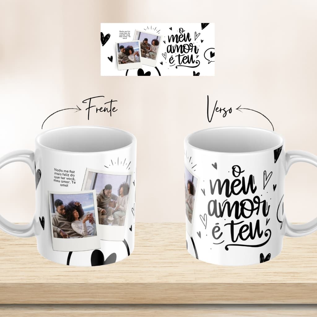 Xícara Caneca Mil Emoções Totalmente Personalizada Personalize Já a Sua