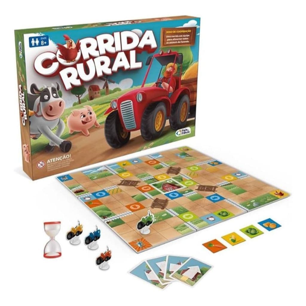 Jogo De Tabuleiro Corrida Rural Diversão Pais & Filhos Nf