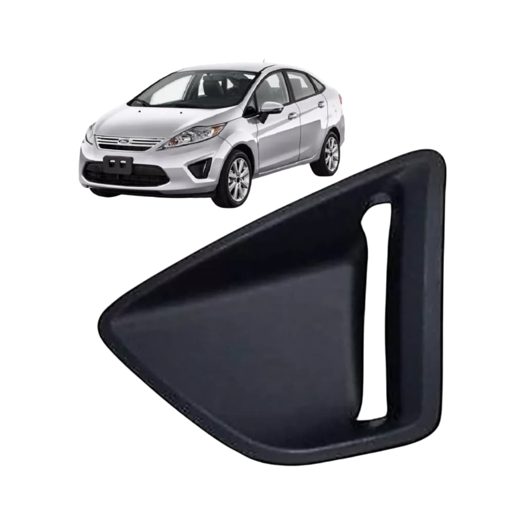 GRADE MOLDURA FAROL DE MILHA FORD NEW FIESTA MEXICANO 2011 2012 ESQUERDA PRETA COM FURO MILHA