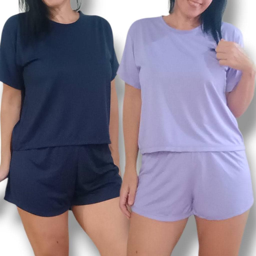 Pijama Feminino Curto Conjunto Shorts / Blusa Varias Cores/ Verão/Homewear