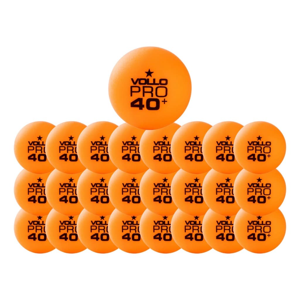 Bola de Tenis De Mesa 50 Bolinhas Ping Pong Laranja PVC 40mm Vollo Boa Qualidade
