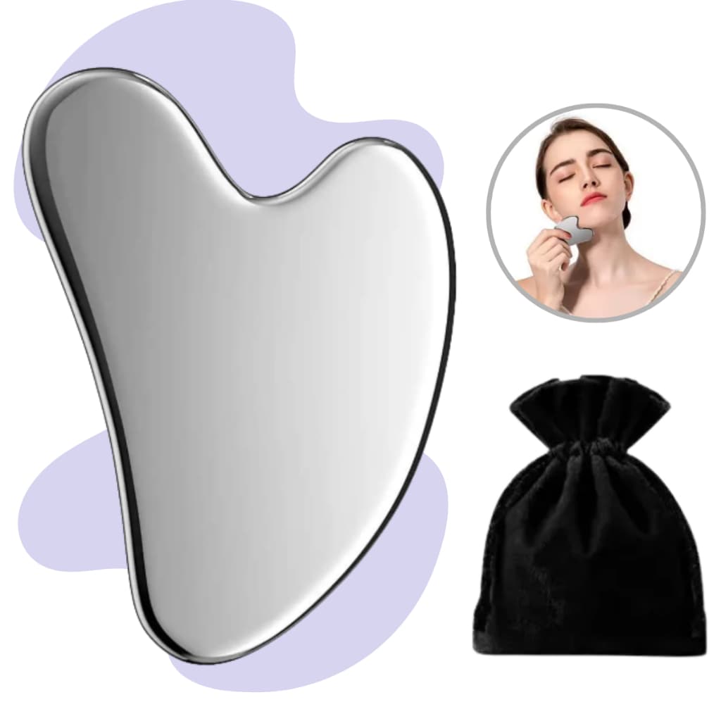 Guasha Inox Placa De Massagem, Pedra Anti Ruga, Ferramenta De Raspagem De Aço - Skin Care