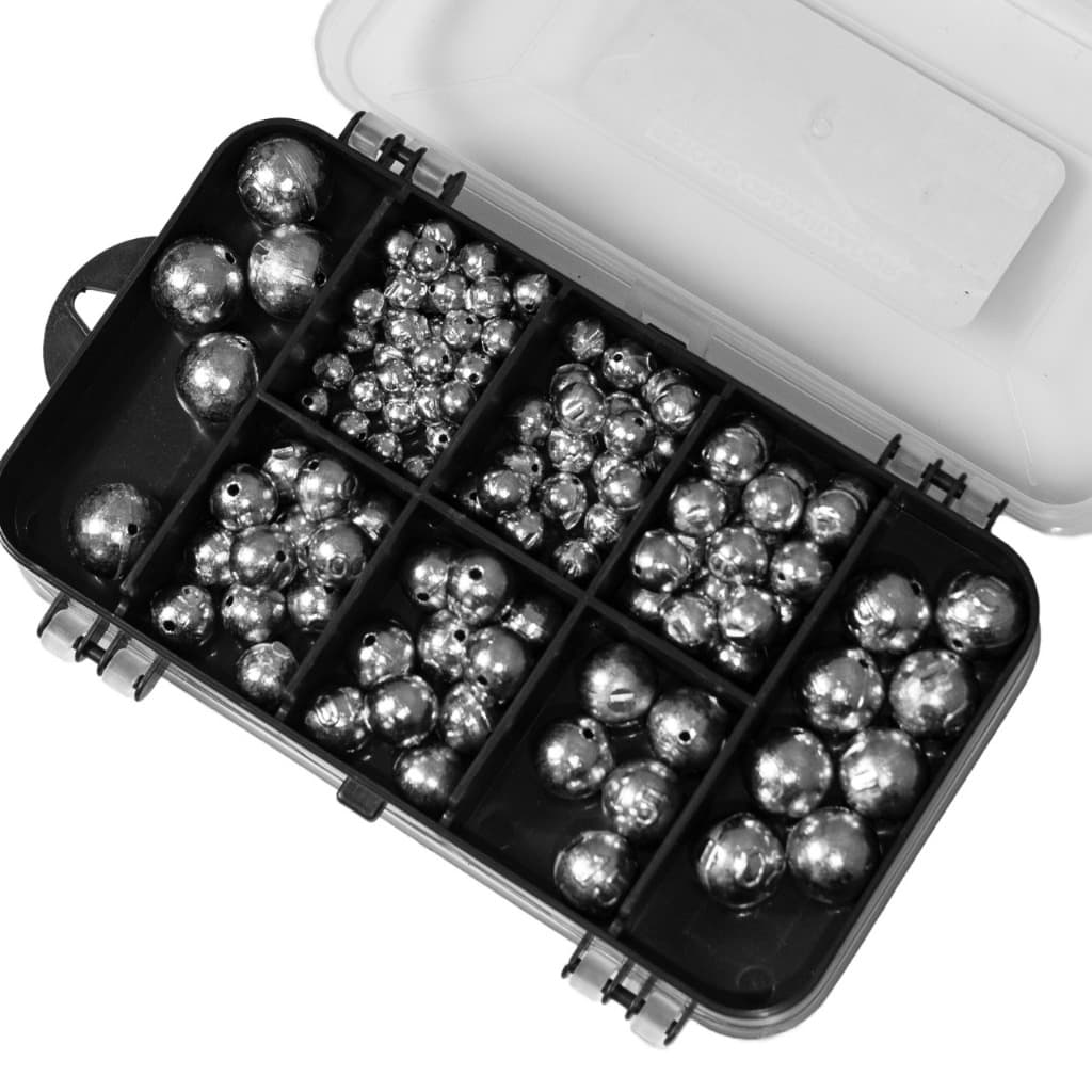 Kit 1kg De Chumbadas Para Pesca Bola 125 unidades + Estojo Organizador + Brinde
