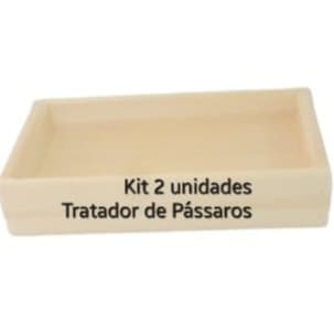 Kit 2 Tratadores de Passáros em madeira tratador de passaros livres comedouro para pássaros
