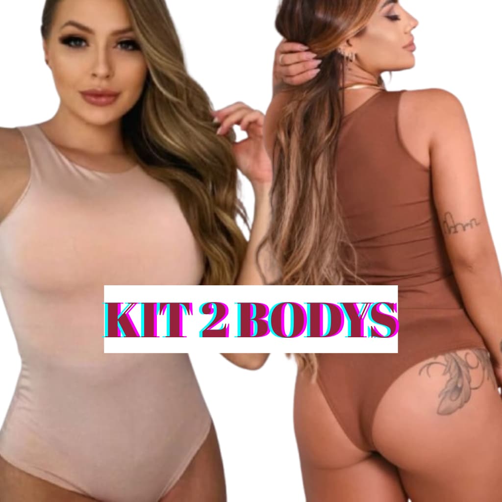 Kit 2 Body Feminino Body Mais Regata Alça Grossa Confortável