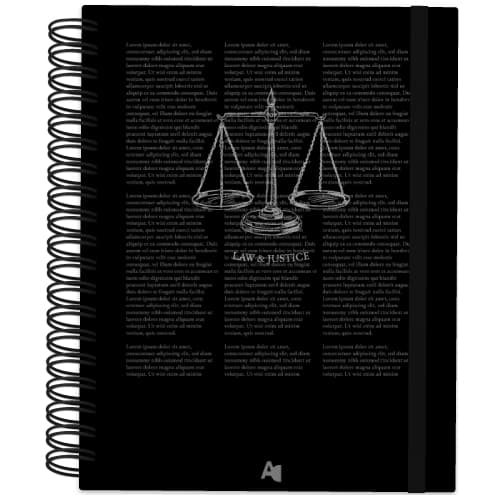 Caderno Reposicionável Justiça Preto AD Cadernos