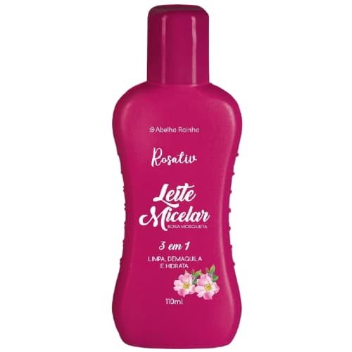 Leite Micelar Rosalit 110ml Abelha Rainha | Limpa, Demaquila e Hidrata o Rosto