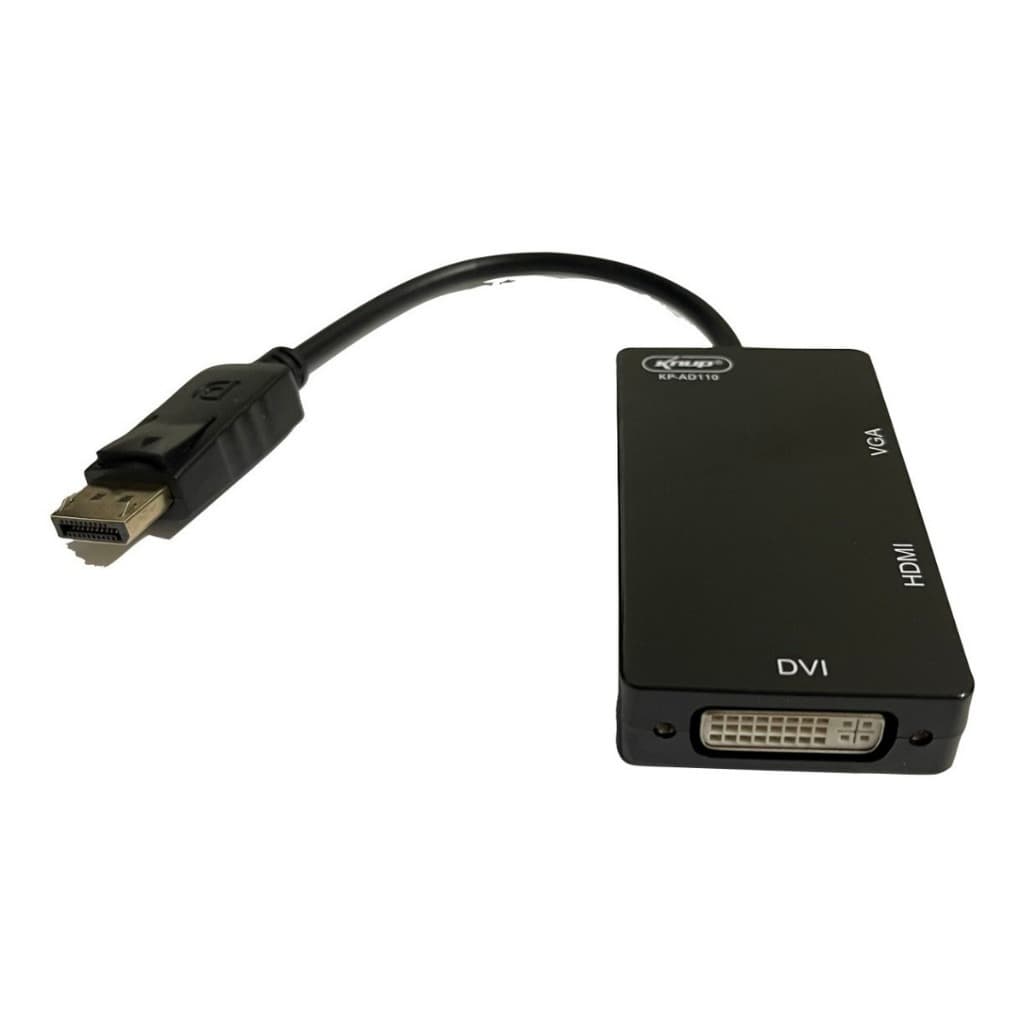 Adaptador Conversor Displayport Para Hdmi/dvi/vga 1x3 Kp-ad110