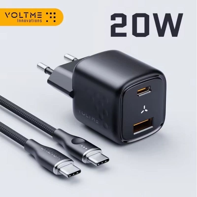 Carregador volme turbo para iphone e Android com cabo USB C