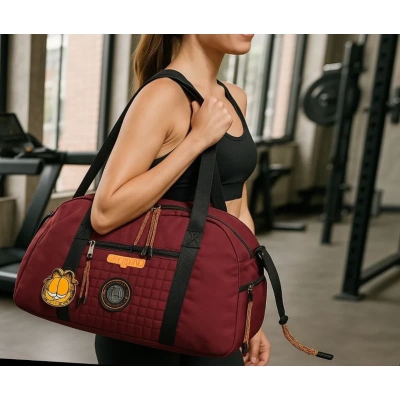 Bolsa Academia e Viagem Garfield Compartimento Para Calçados