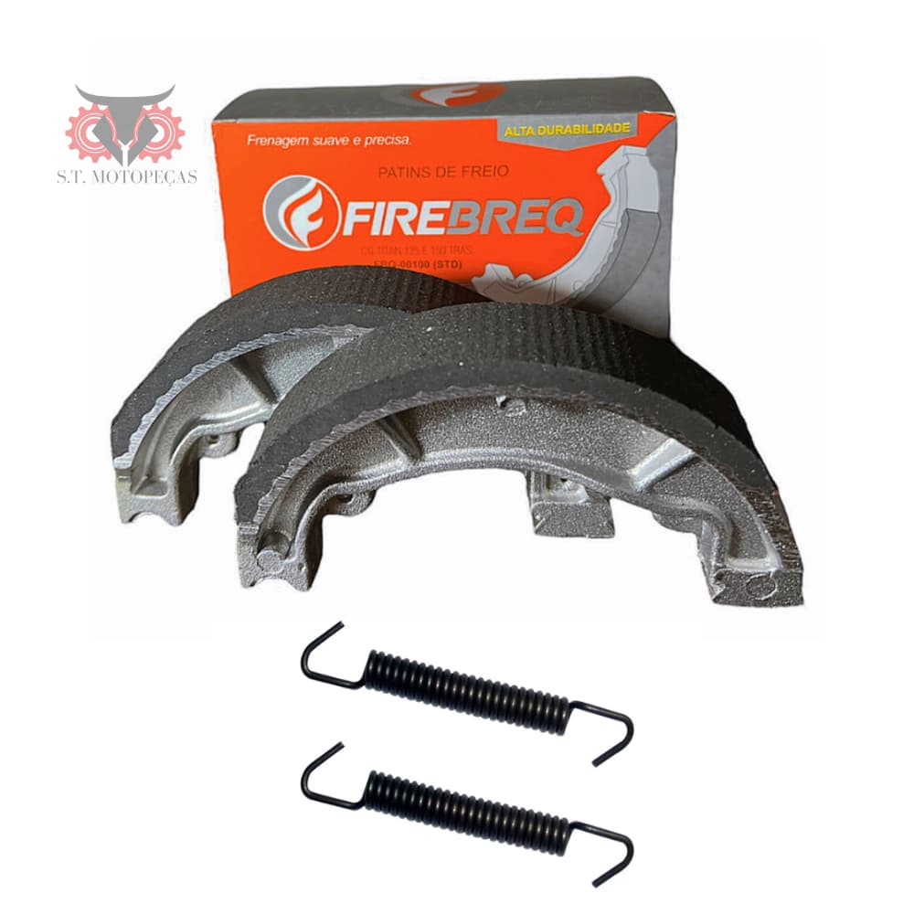 Patim Lona de Freio *0,25* NXR 150 BROS Traseira + Molas Firebreq