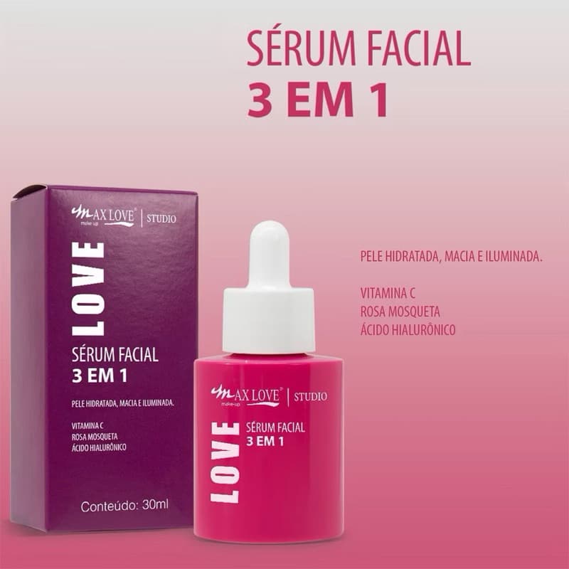 Sérum Facial 3 em 1 Max Love